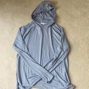 Light blue Lululemon hooded long sleeve